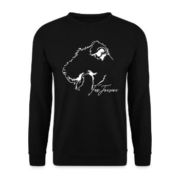 FOX TERRIER Profil Chiens Chien Wilsigns - Sweat-shirt Unisexe - noir - Devant - Alina (178cm) & Michal (187cm)