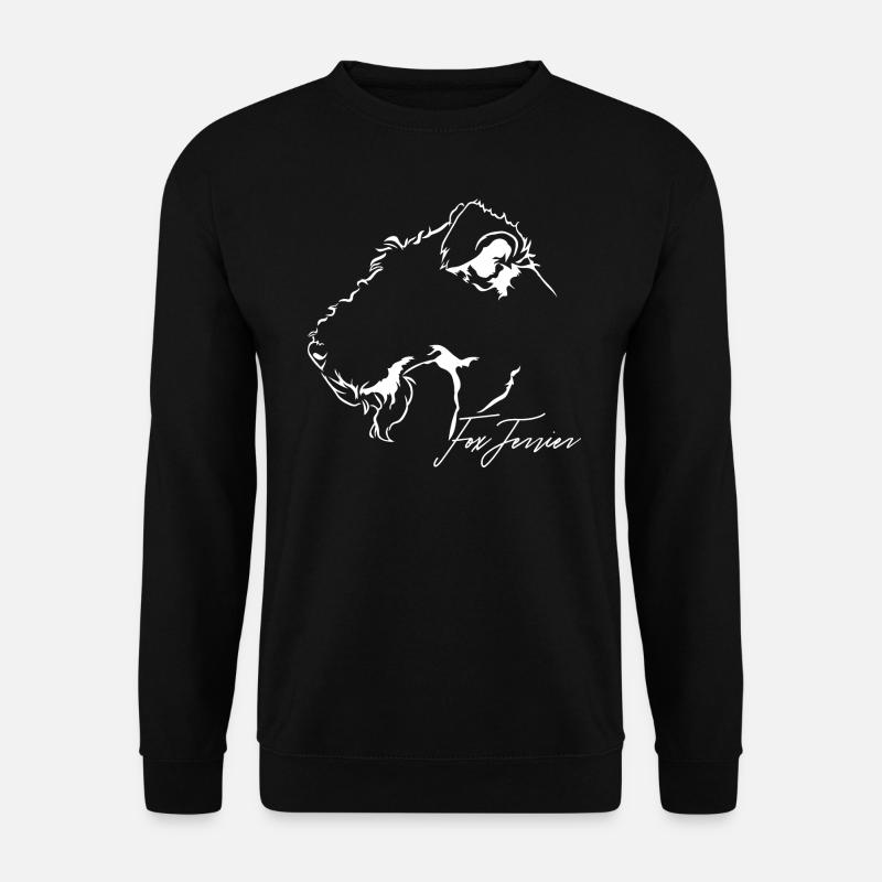 FOX TERRIER Profil Hunde Hund Wilsigns - Unisex Pullover - Schwarz