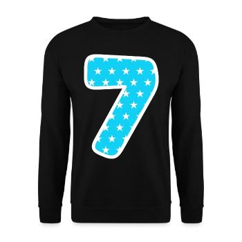 Numéro 7 - Sweat-shirt Unisexe - noir - Devant - Alina (178cm) & Michal (187cm)