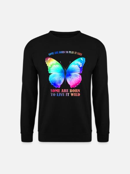 Butterfly Rainbow - Rainbow Butterfly Graphic - Unisex Sweatshirt - black