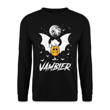 VamBier (Helloween Edition) - Unisex Sweatshirt - black - Front - Alina (178cm) & Michal (187cm)