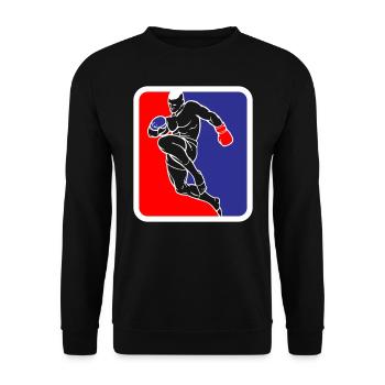 Martial Arts Fighter Kickboxing Logo Colors changeable - Unisex Sweatshirt - black - Front - Alina (178cm) & Michal (187cm)