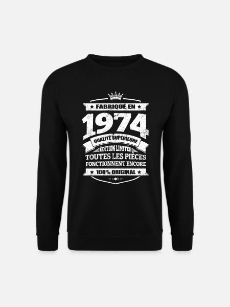 FABRIQUÉ EN 1974 - Sweat-shirt Unisexe - noir