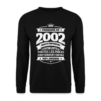 FABRIQUÉ EN 2002 - Sweat-shirt Unisexe - noir - Devant - Alina (178cm) & Michal (187cm)