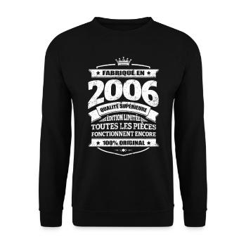 FABRIQUÉ EN 2006 - Sweat-shirt Unisexe - noir - Devant - Alina (178cm) & Michal (187cm)