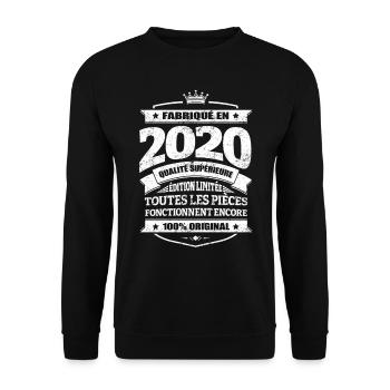 FABRIQUÉ EN 2020 - Sweat-shirt Unisexe - noir - Devant - Alina (178cm) & Michal (187cm)