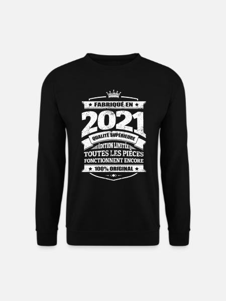 FABRIQUÉ EN 2021 - Sweat-shirt Unisexe - noir