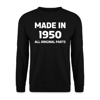 made en 1950 - Sweat-shirt Unisexe - noir - Devant - Alina (178cm) & Michal (187cm)