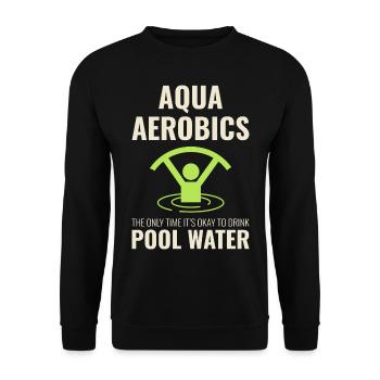 Water Aerobics Aquatic fitness Aqua Exercise - Unisex Sweatshirt - black - Front - Alina (178cm) & Michal (187cm)
