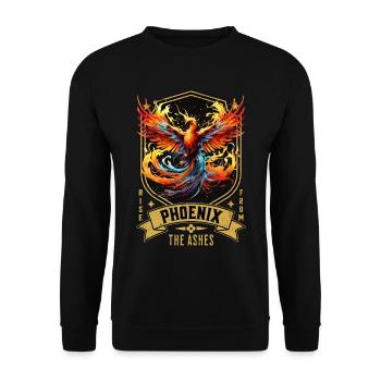 Phoenix Phoenix Fire Flames Mythologie des oiseaux - Sweat-shirt Unisexe - noir - Devant - Alina (178cm) & Michal (187cm)