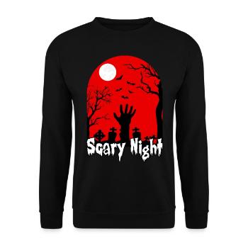Scary Night Halloween - Zombie Hand auf Friedhof - Sweat-shirt Unisexe - noir - Devant - Alina (178cm) & Michal (187cm)