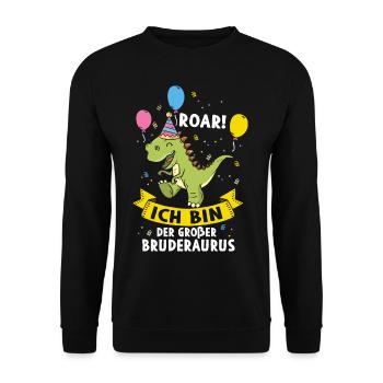 Je vais être un grand frère - Sweat-shirt Unisexe - noir - Devant - Alina (178cm) & Michal (187cm)
