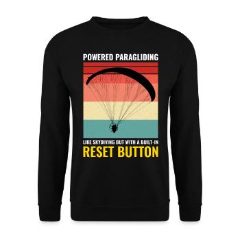 Motorschirmpilot Motorschirm Motorschirm - Unisex Pullover - Schwarz - Vorne - Alina (178cm) & Michal (187cm)
