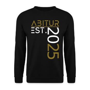 Abitur Est. 2025 - Unisex Pullover - Schwarz - Vorne - Alina (178cm) & Michal (187cm)