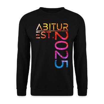 Abitur Est. 2025 - Unisex Pullover - Schwarz - Vorne - Alina (178cm) & Michal (187cm)