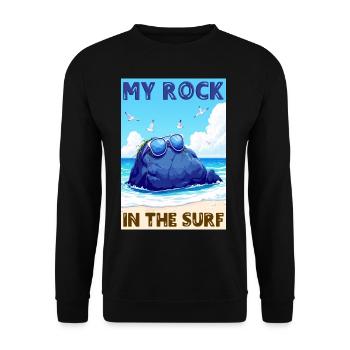 My rock in the surf - Unisex Pullover - Schwarz - Vorne - Alina (178cm) & Michal (187cm)