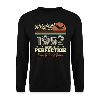 Original 1952 cadeau anniversaire 1945 rétro 1952 - Sweat-shirt Unisexe - noir - Devant - Alina (178cm) & Michal (187cm)