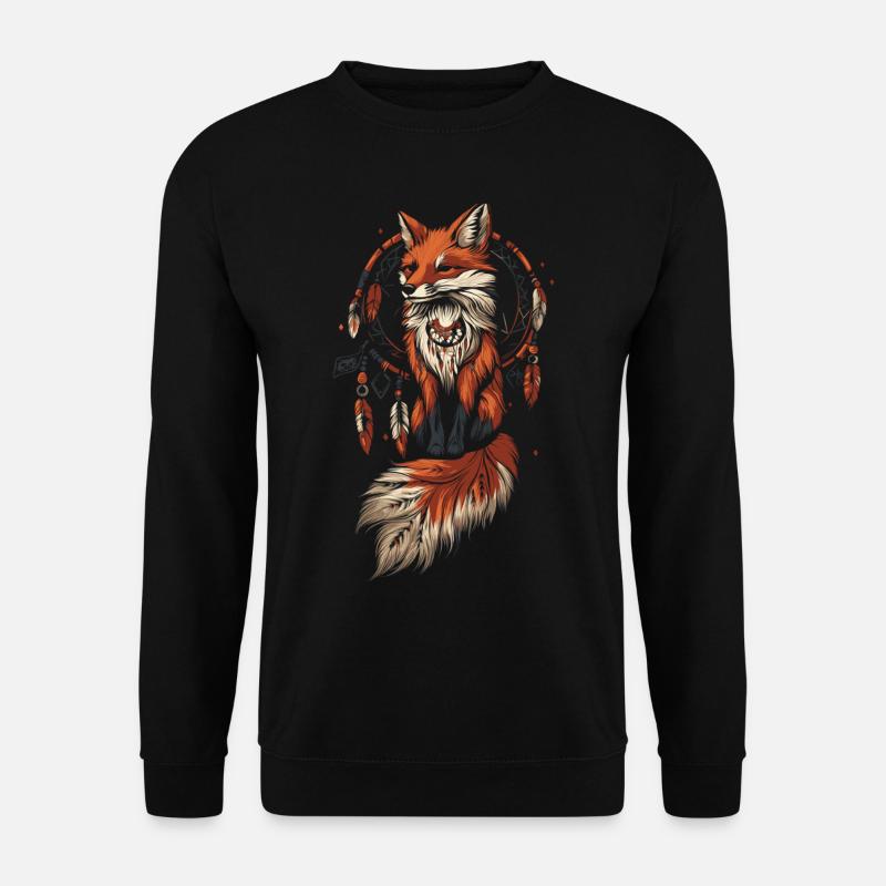 Fox Dream Catcher Indian - Unisex Sweatshirt - black