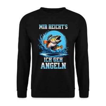 Fishing Angler Fish I've had enough, I'm going fishing - Unisex Sweatshirt - black - Front - Alina (178cm) & Michal (187cm)