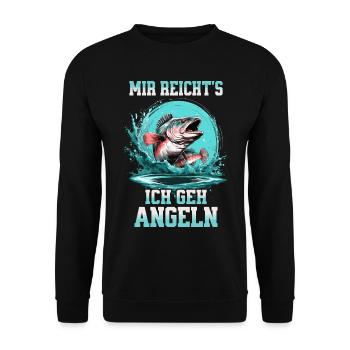 Fishing Angler Fish I've had enough, I'm going fishing - Unisex Sweatshirt - black - Front - Alina (178cm) & Michal (187cm)
