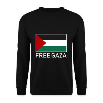 FREE GAZA Palestine Idée cadeau Islam - Sweat-shirt Unisexe - noir - Devant - Alina (178cm) & Michal (187cm)