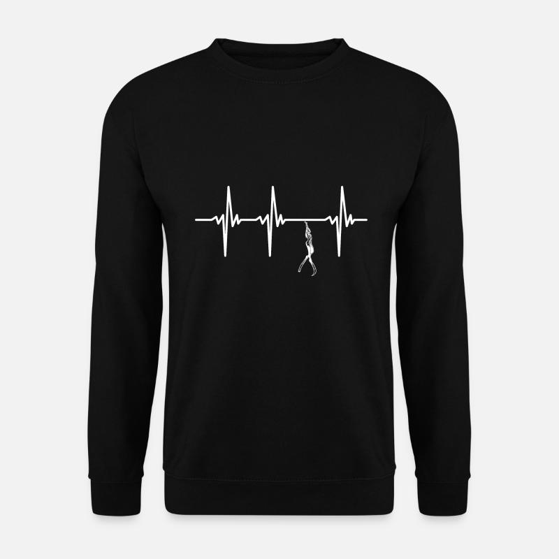 Herzschlag für Apnoetauchen - Unisex Pullover - Schwarz