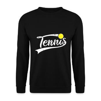 Tennis Logo Tennis Player Club Match de tennis - Sweat-shirt Unisexe - noir - Devant - Alina (178cm) & Michal (187cm)