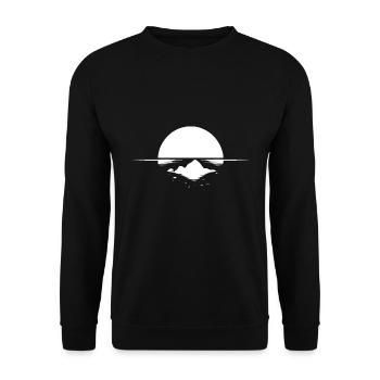 Île tropicale solitaire au coucher du soleil - Sweat-shirt Unisexe - noir - Devant - Alina (178cm) & Michal (187cm)