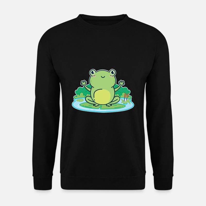 Frosch Froschteich - Unisex Pullover - Schwarz