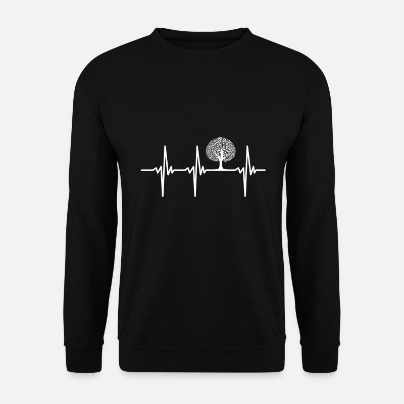 Herzschlag für schöne Bäume - Unisex Pullover - Schwarz