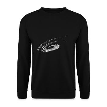 Geometric Planes Parabolas Ellipses Lines - Unisex Sweatshirt - black - Front - Alina (178cm) & Michal (187cm)