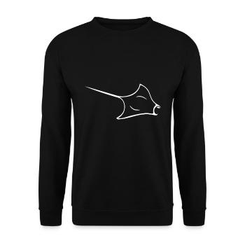 Raies manta en vol élégant - Sweat-shirt Unisexe - noir - Devant - Alina (178cm) & Michal (187cm)