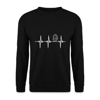 Battement de cœur pour les plongeurs casqués - Sweat-shirt Unisexe - noir - Devant - Alina (178cm) & Michal (187cm)