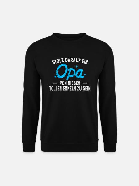 Stolz darauf ein Opa personalisiert - Unisex Pullover - Schwarz