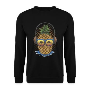 Pineapple Pineapple Pineapple Drip - Unisex Sweatshirt - black - Front - Alina (178cm) & Michal (187cm)