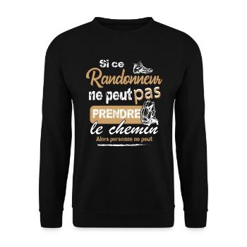 Randonneur - Sweat-shirt Unisexe - noir - Devant - Alina (178cm) & Michal (187cm)