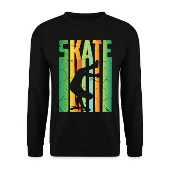 Skateboard Rider - Sweat-shirt Unisexe - noir - Devant - Alina (178cm) & Michal (187cm)