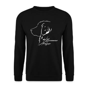 MAREMMANO ABRUZZESE Profile Dogs Dog Wilsigns - Unisex Sweatshirt - black - Front - Alina (178cm) & Michal (187cm)