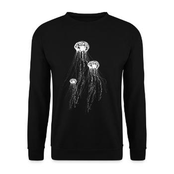 Qualle - Unisex Pullover - Schwarz - Vorne - Alina (178cm) & Michal (187cm)