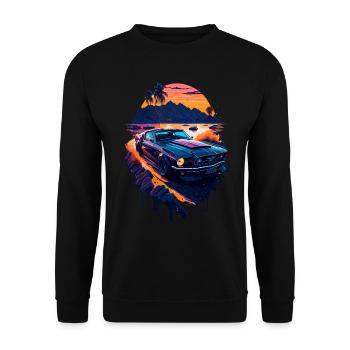 Classic sports car - Unisex Sweatshirt - black - Front - Alina (178cm) & Michal (187cm)