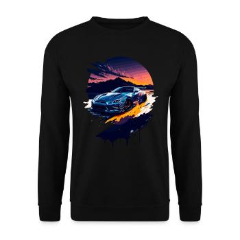 Classic sports car - Unisex Sweatshirt - black - Front - Alina (178cm) & Michal (187cm)