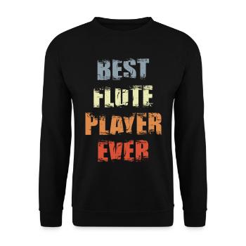 Best Flutist - Unisex Sweatshirt - black - Front - Alina (178cm) & Michal (187cm)
