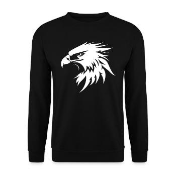 Adler - Unisex Pullover - Schwarz - Vorne - Alina (178cm) & Michal (187cm)