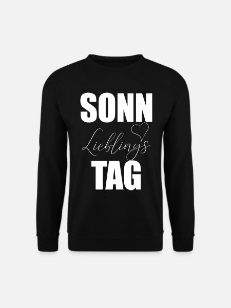 Sonntag Lieblingstag Herz - Unisex Pullover - Schwarz