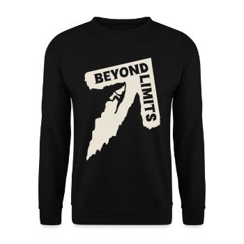 Beyond Limits - Climber [Weiß] - Unisex Pullover - Schwarz - Vorne - Alina (178cm) & Michal (187cm)