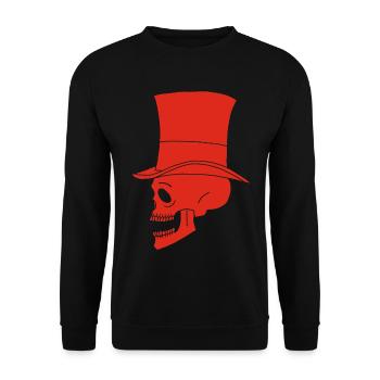 Vintage Red Skull - Unisex Sweatshirt - black - Front - Alina (178cm) & Michal (187cm)