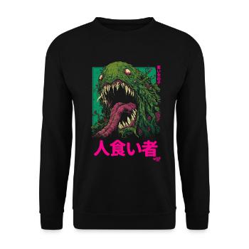 Monster Tokyo - Unisex Pullover - Schwarz - Vorne - Alina (178cm) & Michal (187cm)