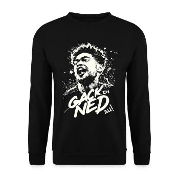 Dialect gack di ned au - Unisex Sweatshirt - black - Front - Alina (178cm) & Michal (187cm)