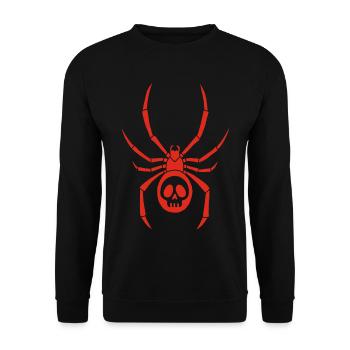 Red spider mite and skull - Unisex Sweatshirt - black - Front - Alina (178cm) & Michal (187cm)