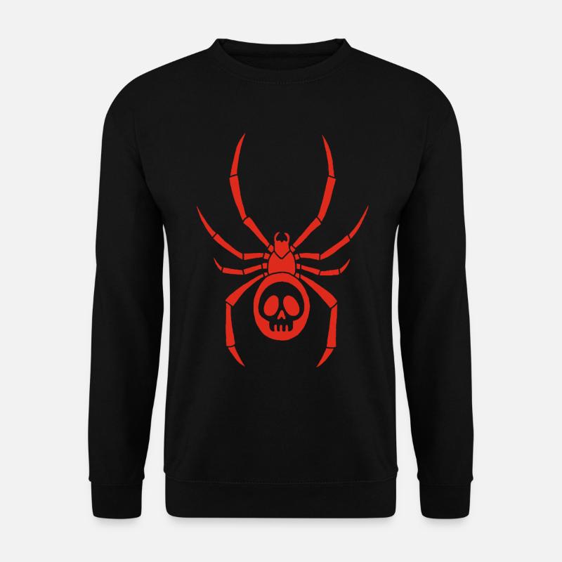 Red spider mite and skull - Unisex Sweatshirt - black
